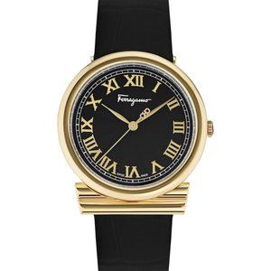 Salvatore Ferragamo Womens Gold Numeral Watch
